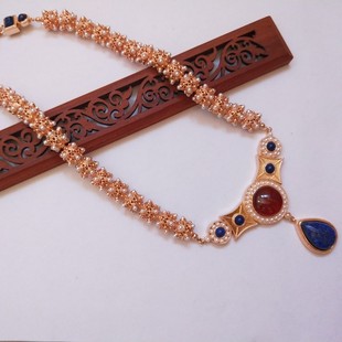 长安十二时辰同款仿李静训复原款蜻蜓眼项链 多宝唐风软璎珞项链