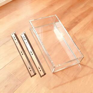 亚克力透明抽屉 厨房橱柜大怪物高柜拉篮零食柜收纳盒薄抽定制