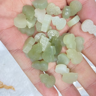 天然和田玉小葫芦和田玉配件配饰小提溜边挂配饰吊坠配件葫芦挂件