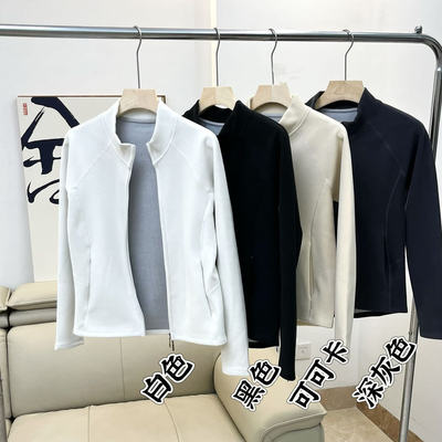 摇粒绒保暖立领开衫夹克外套女冬