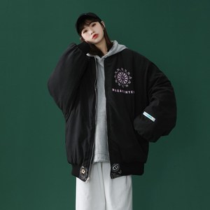 @中性风 腰果花两面穿棉衣夹克情侣装棉服XZ-221-1-MY121图片