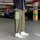 2021春秋款宽松阔腿直筒百搭工装裤休闲裤长裤XZ-221-1，男装休闲裤，星座221-1