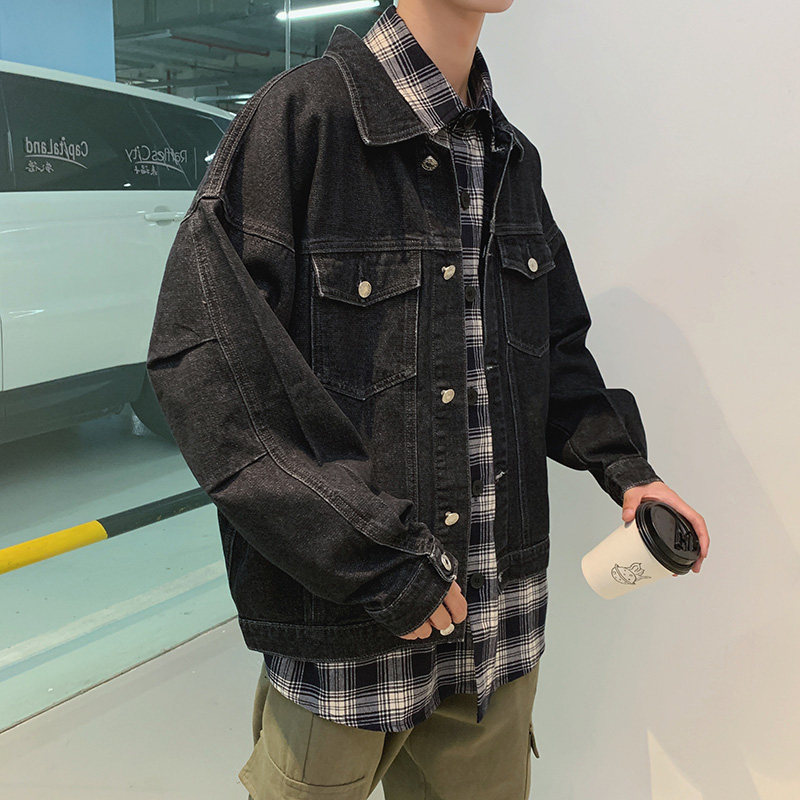 2021春新款港风工装外穿韩版牛仔衣夹克上衣XZ-221-1-J05,男装夹克,星座221-1