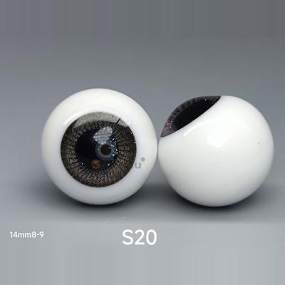 bjd三分娃14mm8-9 六分大头点点少中布点 可动玻璃眼珠现货圆溜溜