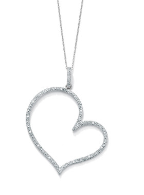 钻石/925银镀铂金吊坠/项链套装