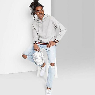 美国进口Original 套头保暖罗纹边袋鼠兜卫衣 Use连帽拉绳运动男士