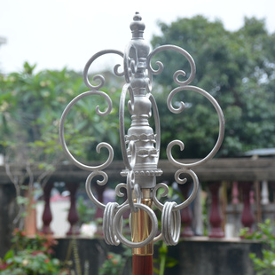 锡杖四股十二环 纯锡打造禅杖 法师升座龙杖法器 南安菩提工艺