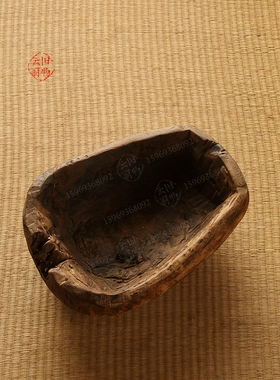 实木深果盘 现代家居装饰木器 样板间果蔬收纳木盒 桌面果篮 禅意