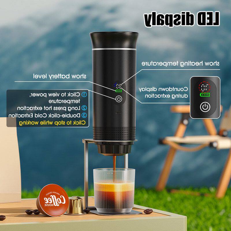 泵压式手持咖啡机数显随身便携意式USB充电加热浓缩胶囊半自动