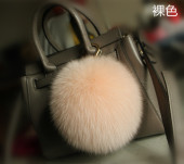 高端精选超大狐狸头毛球球挂件进口狐狸毛球包包挂件钥匙配饰15CM