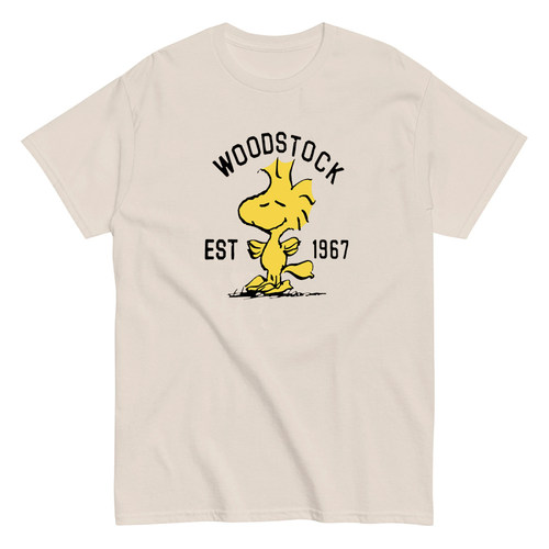 Woodstock短袖T恤小鸟1967史努比伍德斯托克卡通动漫复古情侣男女