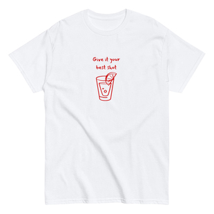 best your shot纯棉短袖 T恤美式 give 百搭打底上衣潮宽松夏季