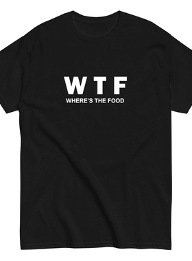 WTF Where's The Food 趣味美式印花vintage短袖创意小众设计T恤