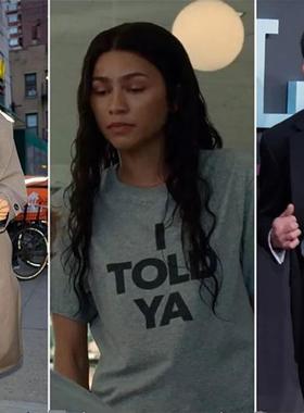 挑战者赞姐赞达亚同款I Told Ya字母短袖t恤男女夏季宽松纯棉上衣