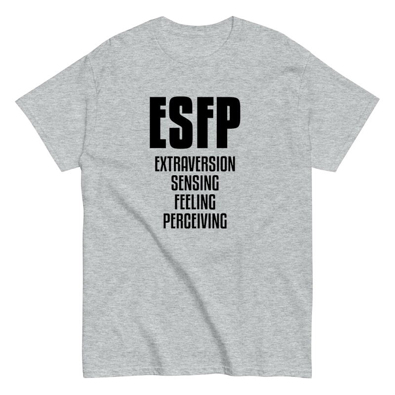 ESFP万物皆可MBTI16人格趣味印花创意短袖学生个性男女情侣T恤夏