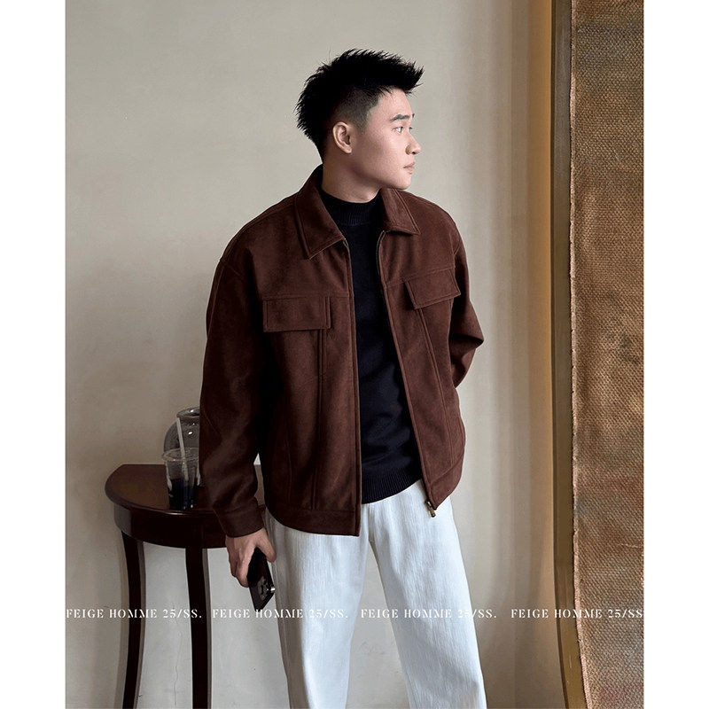 冬季法尼奥绒质感棉服夹克厚外套