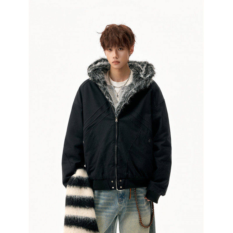 冬季美式加厚夹克外套座山雕棉服