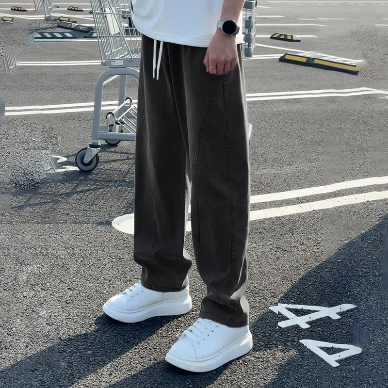 美式复古水洗牛仔裤宽松休闲长裤