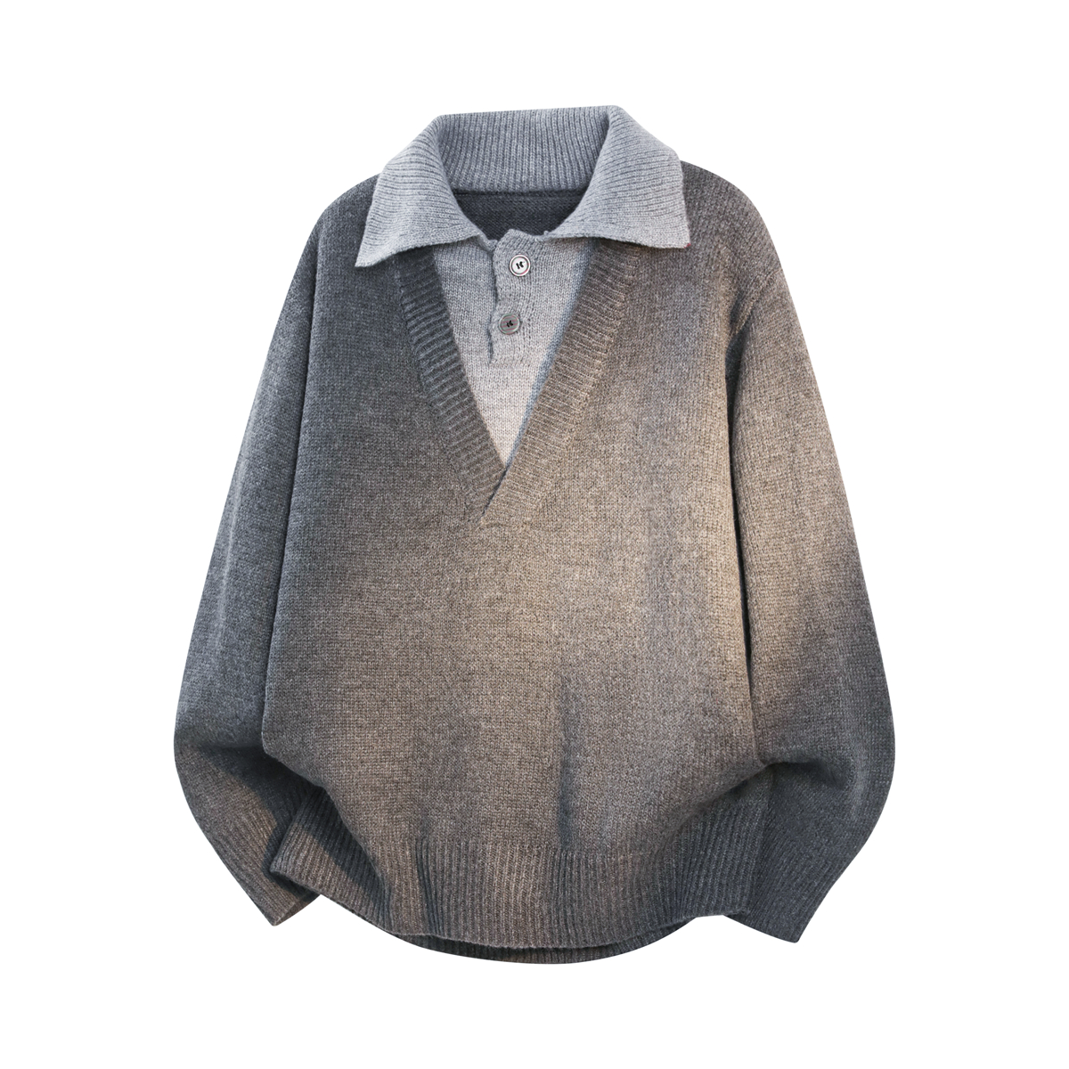 秋冬保暖休闲慵懒风毛衣针织衫男