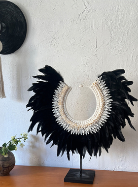 天然贝壳民宿装饰品羽毛ins风
