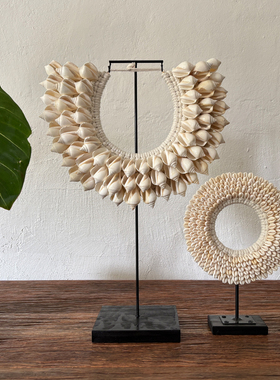 白露。巴厘岛风设计感摆件天然贝壳工艺术品玄关摆设家居软装饰品