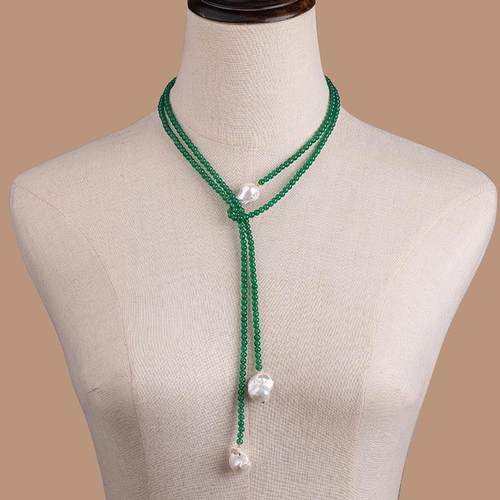 丹姐天然淡水巴洛克珍珠项链长款