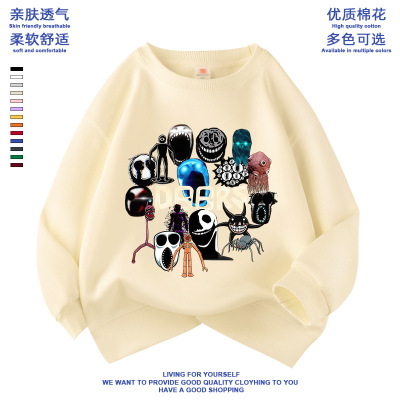 新款卡通游戏逃离大门doors roblox Figure宽松圆领上衣休闲卫衣