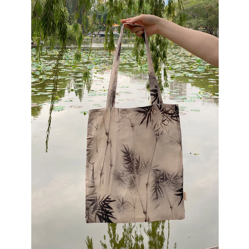 淳实国风原创自制麻料布包