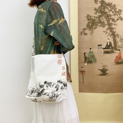 富春山居博物馆文创包包单肩包