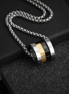 欧美日韩风街舞挂饰钛钢项链