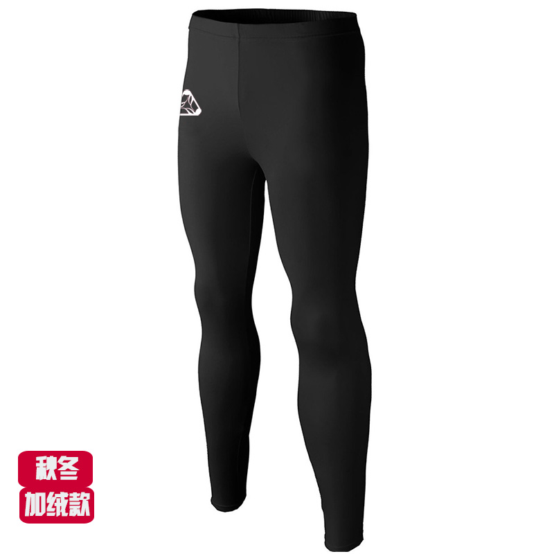 三巨头音符男加绒健身裤保暖