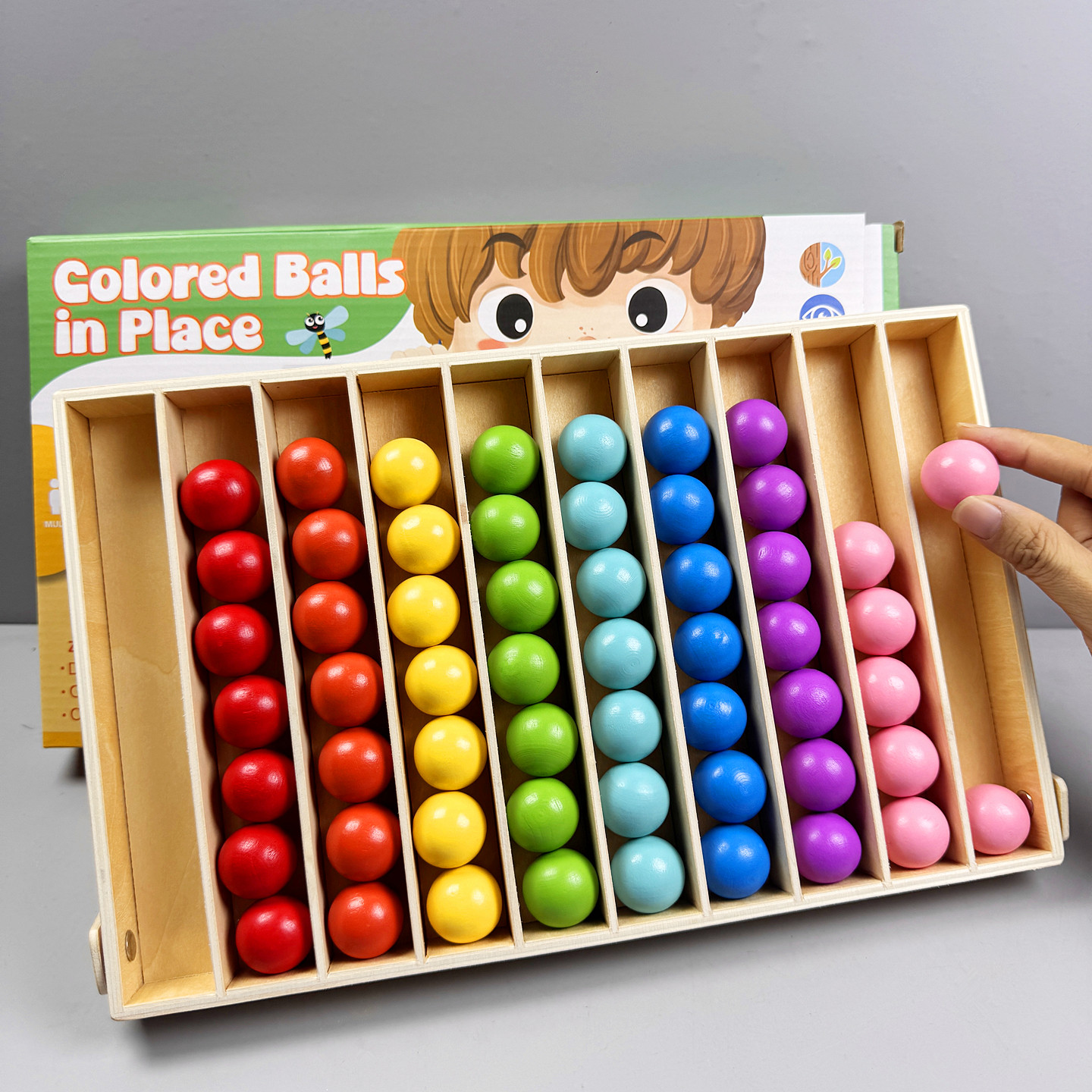 蒙氏早教益智认识颜色分类配对球玩具认知专注力精细动作训练教具,玩具/童车/益智/积木/模型,其他形状认知/配对玩具,淘宝优惠券,粉丝福利购,淘宝优惠卷