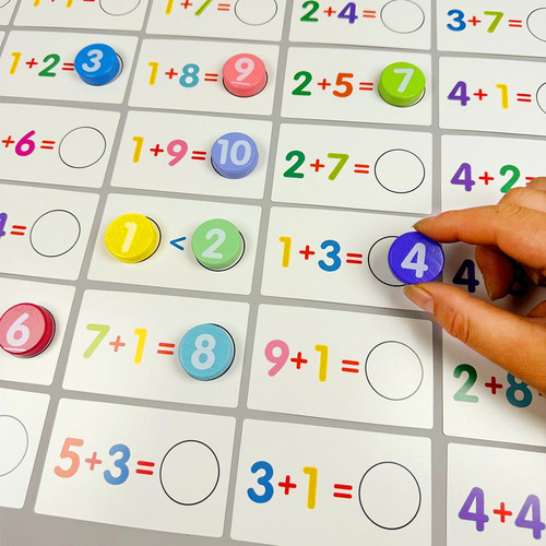 早教数字运算卡算加减法配对教具