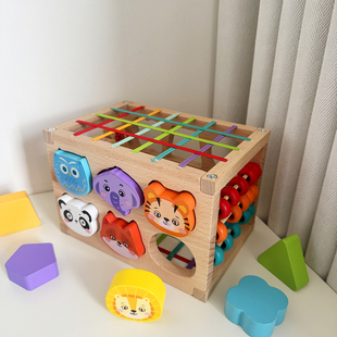 蒙氏早教忙碌儿童益智塞塞乐玩具0-3岁多功能形状配对智力盒礼品