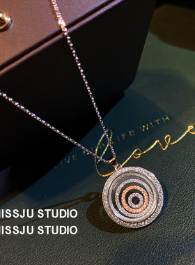 项链王源同款圆饼质感漩涡圈圈