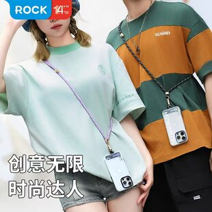 ROCK洛克挂绳斜跨长绳垫片挂件挂脖可背手机链防丢情侣可调节两用