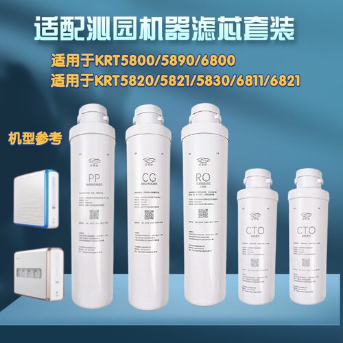 适配沁园净水器RO膜KRT5890\5800\6800\5820\5821\5830通用全套装