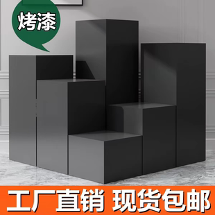黑色烤漆展示台服装模特地台橱窗陈列柜商业展会展览家用手办展台