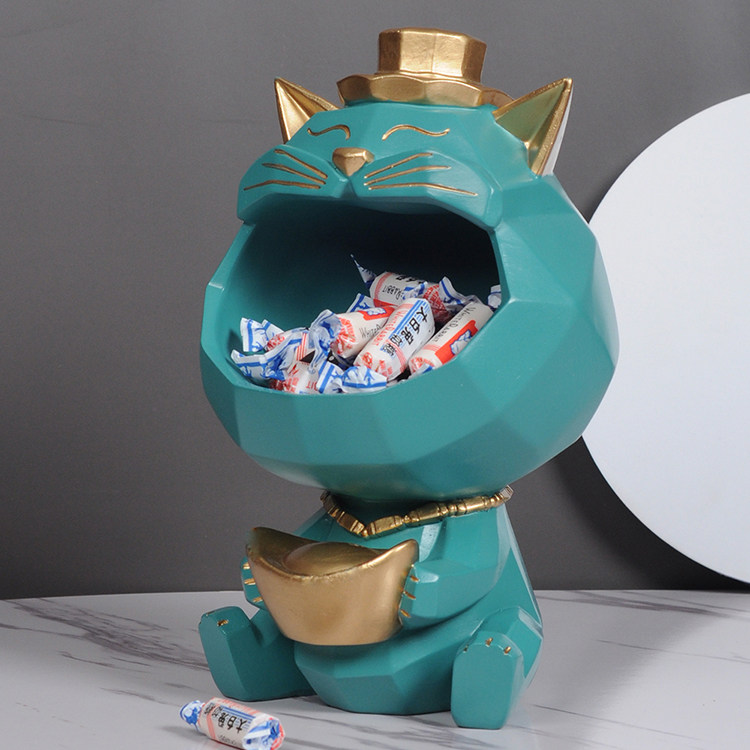 招财猫大容量朋友钥匙杂物摆件