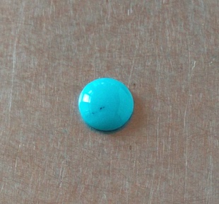 手工精制 干净少铁线 高瓷高蓝 原矿绿松石无优化 极小圆戒面 5*2