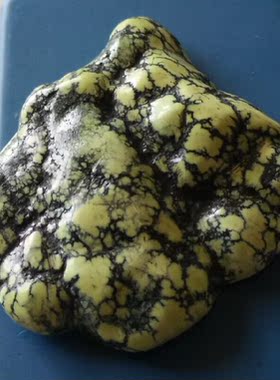 原矿纯天然绿松石水草纹菜籽黄