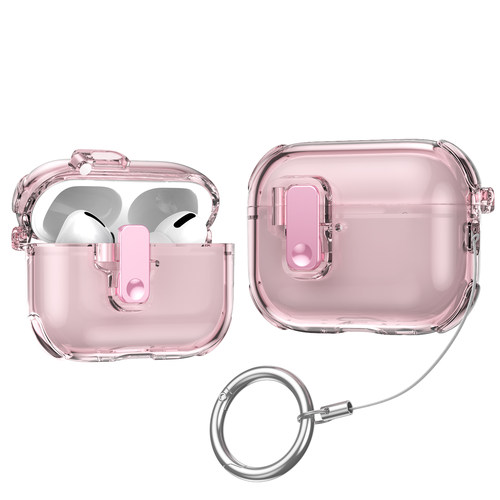适用苹果耳机保护套airpodspro3壳pro二代透明保护壳自动弹盖一体耳机套airpod3简约防摔保护壳2代苹果耳机壳