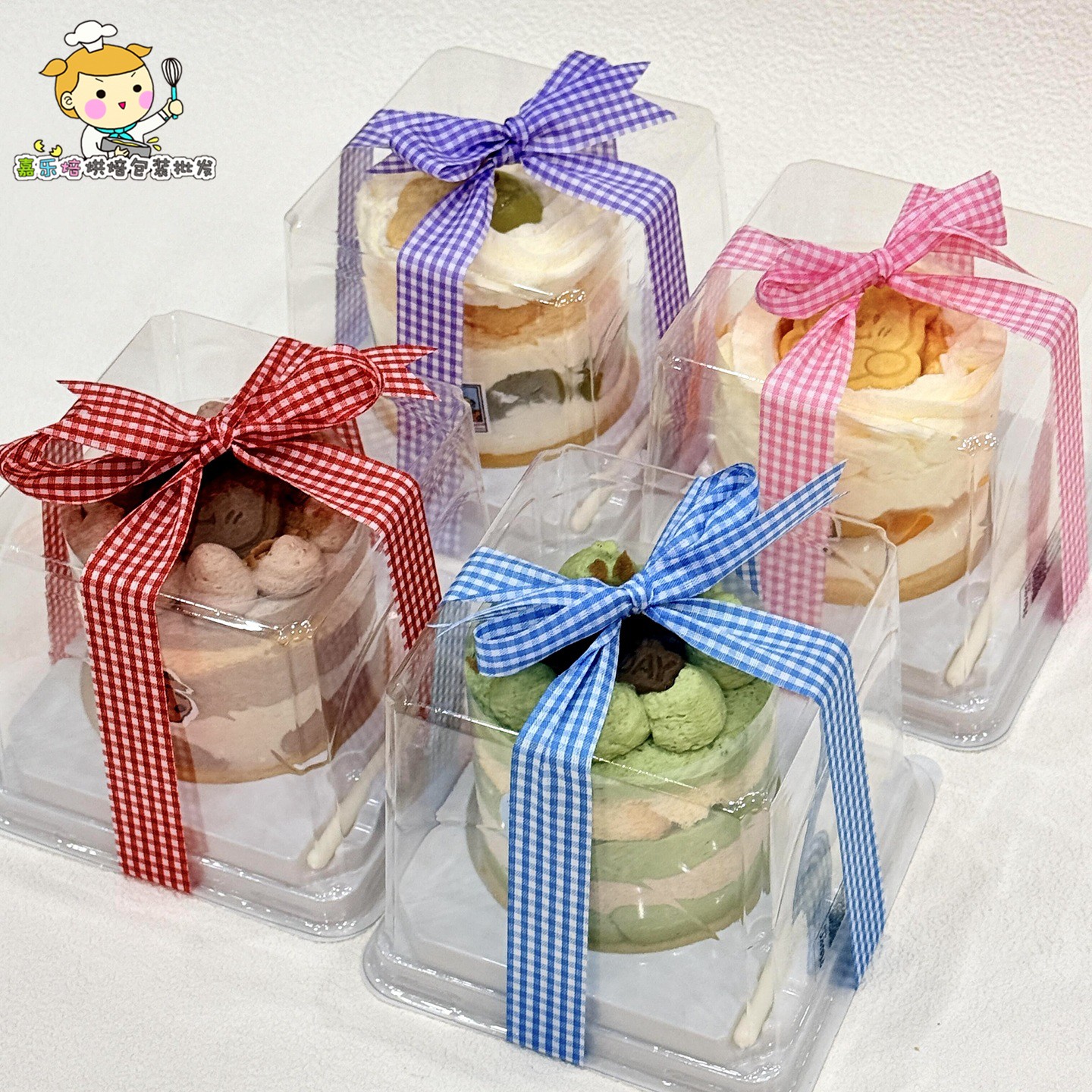 迷你2寸二寸慕斯千层蛋糕包装盒透明带盖一次性西点大泡芙打包盒