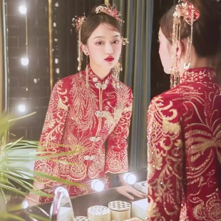 秀禾服新娘2026新款中式秀禾结婚礼服禾秀服小个子新娘服修身显瘦
