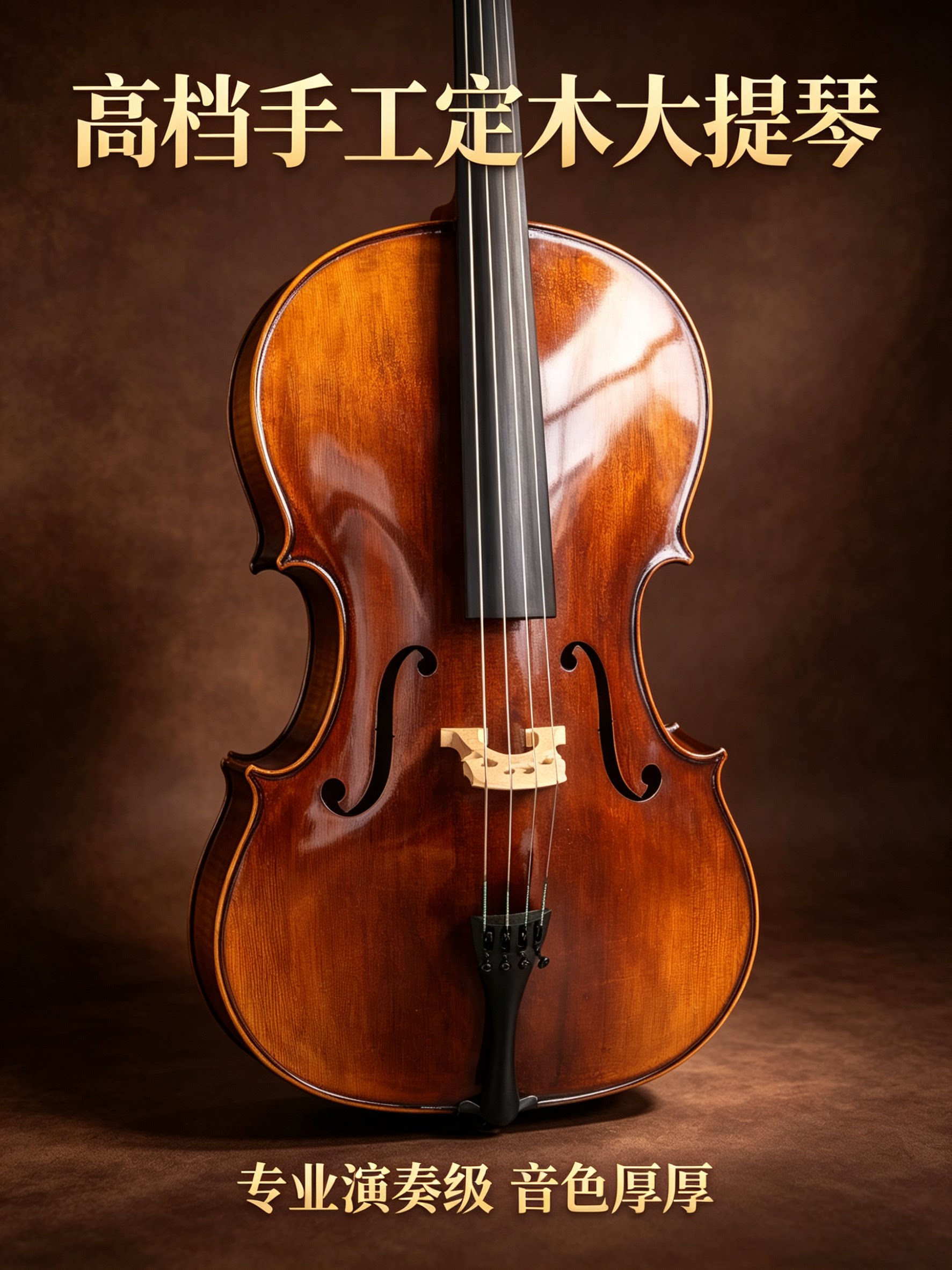 4/4手工大提琴四分之四欧料成人考级练习初学者考级入门实木包邮