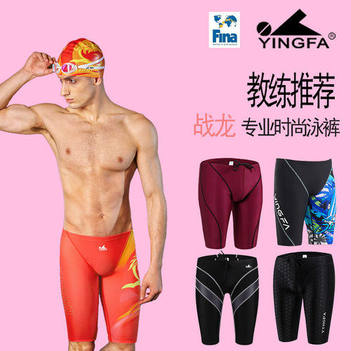 FINA专业五分裤英发抗氯紧身