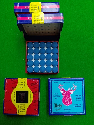 英国进口ELKMASTER 鹿头 10/11毫米 jp球杆出厂皮头 英国职业选手