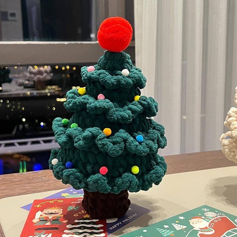 HANDMADE DIY WOVEN MATERIAL BAG CROCHET CHRISTMAS TREE WOOL HOMEMADE CREATIVE GIRLFRIEND CHRISTMAS CUSTOM GIFT