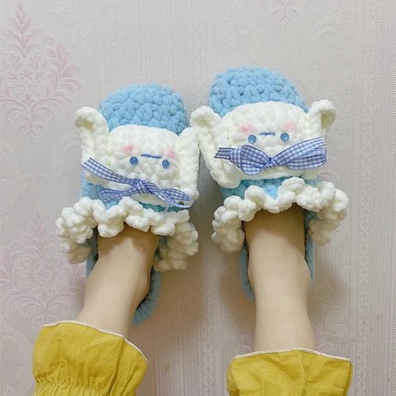 手工编织玉桂狗拖鞋diy材料包