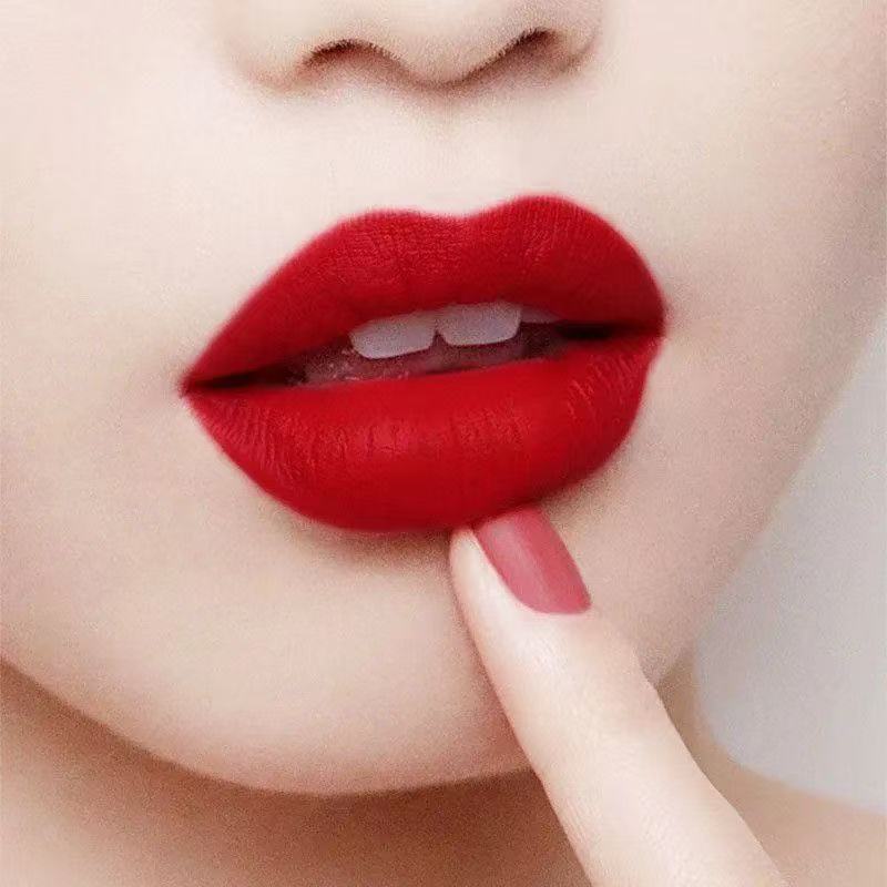 正红色口红女红防水持久不易掉色不沾杯姨妈色玫紫色黄皮素颜显白